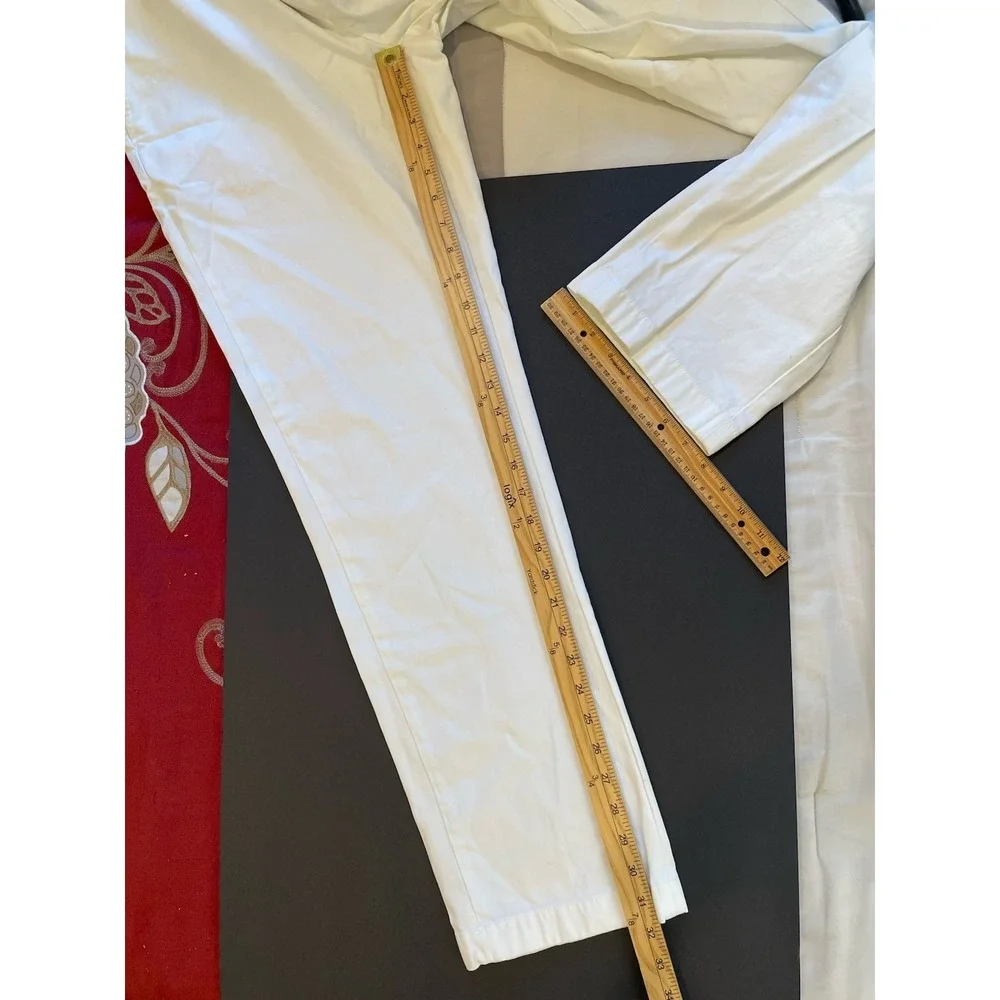 Brooks Brothers Clark Fit Chino Pants Mens 36x32 White Trousers Supima Stretch